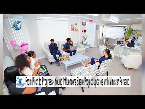 Young influencers update Minister Persaud on projects pitched at Catalyst Collective